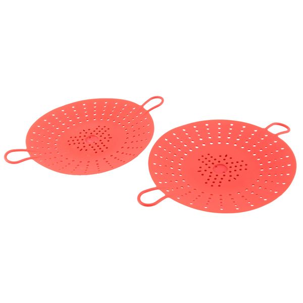 2 Piece Steamer Basket Insert for Pressure Cookers - Red