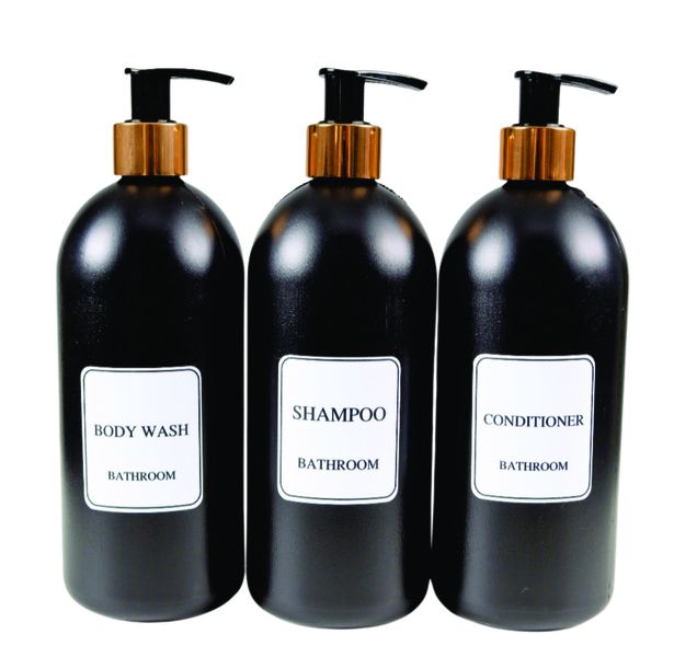 Shampoo, Conditioner and Body Wash Dispenser SET - 500ml