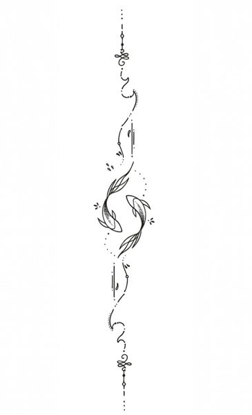 Koi Fish Semi-Permanent Tattoo - Black