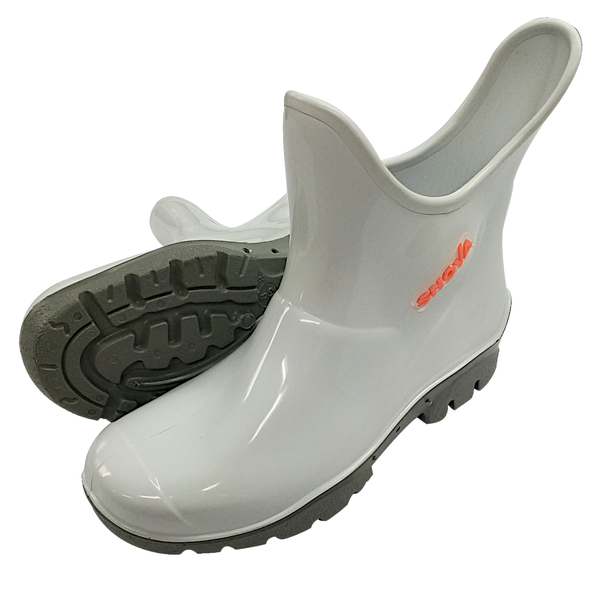 Shova Deluxe Short Fishing Gumboot - White