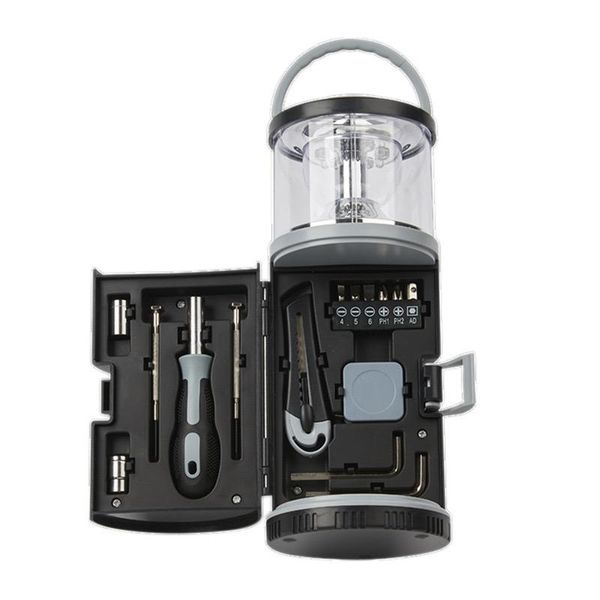 Auto Emergency Lantern With Tool Set Led Camping Lamp Kit for Outdoor Work