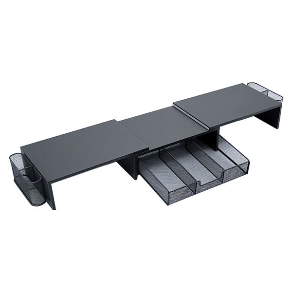 Dual Monitor Stand Riser Computer Heightening Desk Shelf Organizer Rack