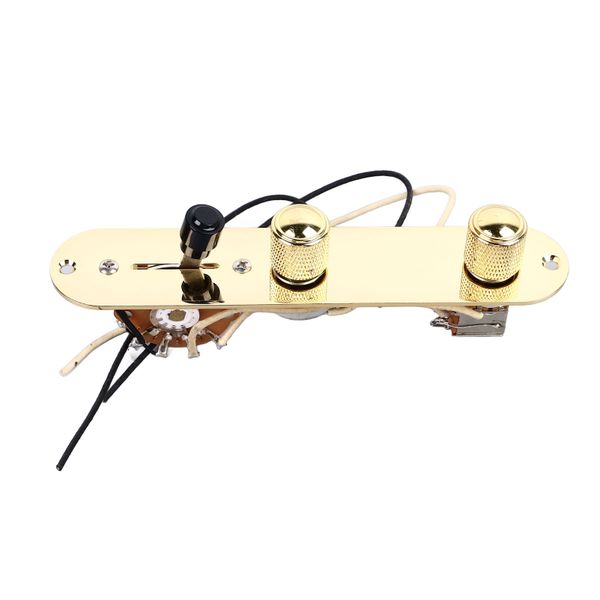 Gold Prewired Guitar Control Plate