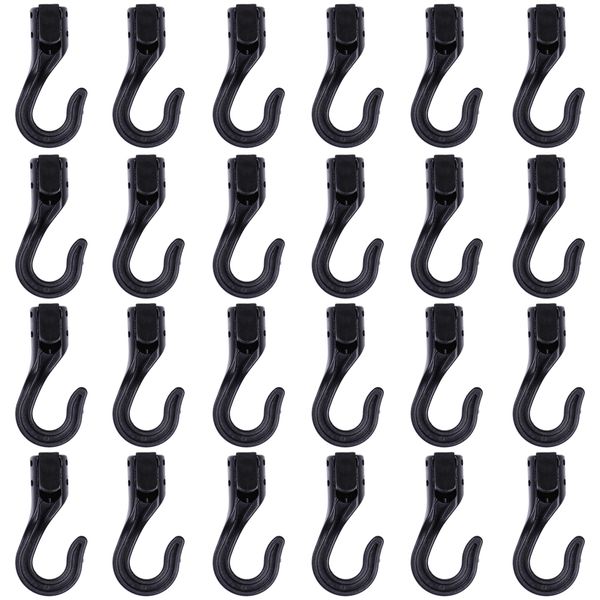 Camping Auto Lock Bungee Cord Hook Set of 24 (4.3cm)