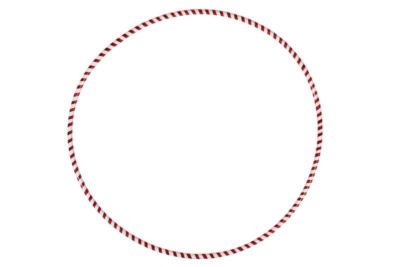 Hula Hoop Number 11 - White and Shimmer Red - 90cm