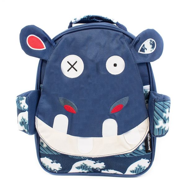 Les Deglingos Small (32cm) PVC Kid's Backpack - Hippo