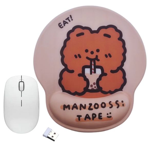 Animated Ergonomic Mouse Pad and Ezra Wireless Mouse