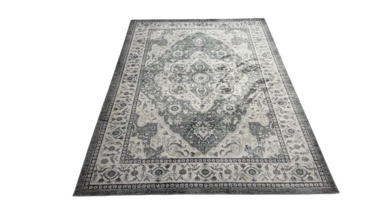 Machine Made Turkish Rug - Beige and Blue - 230 x 160cm