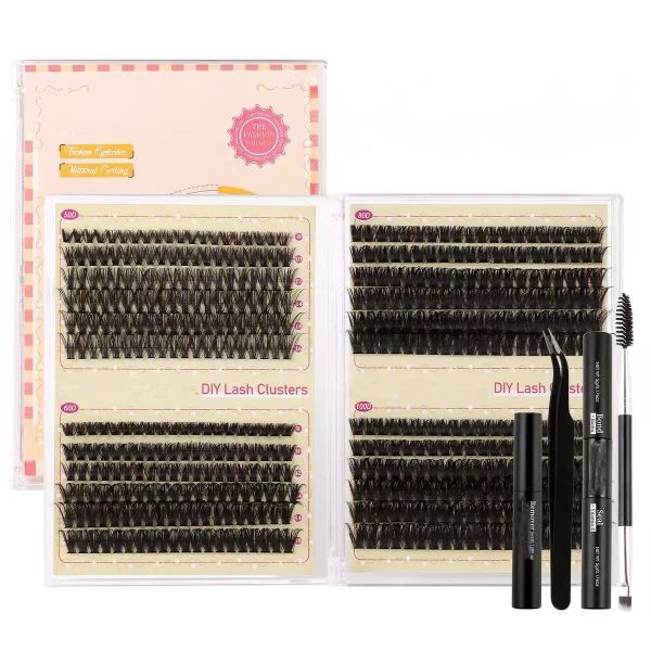 Fluffy Eyelash Set 480 Pieces 8-16mm Mixed Eyelash Clusters