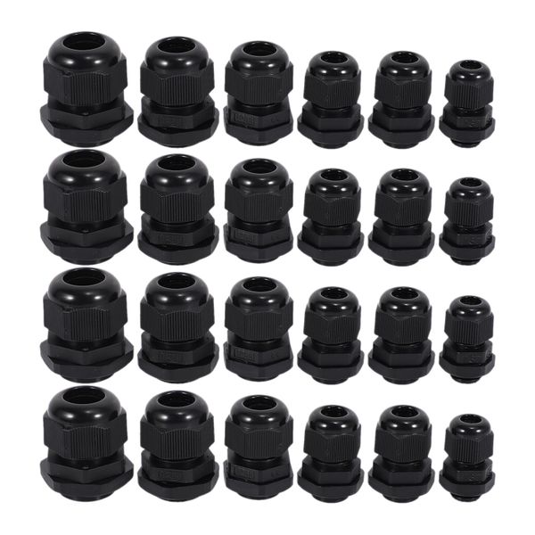 24 Pcs Plastic Waterproof Adjustable 3 5 - 13Mm Cable Gland Joints