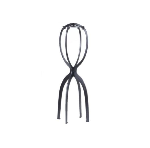 20 Inch Tall Collapsible Wig Stand - Black