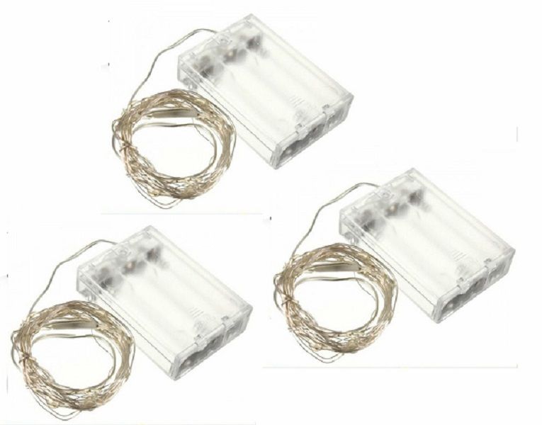 10M Battery LED Fairy Lights - White Copper Wire for Indoor/Outdoor