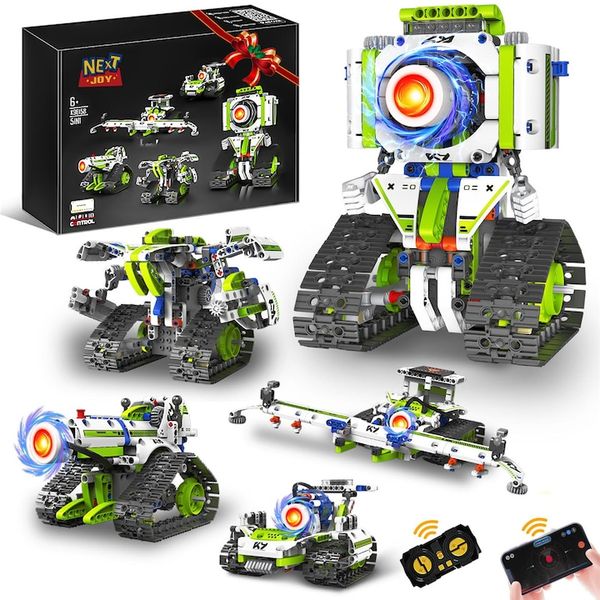 MorFansi 5 IN 1 Programmable Toys Blocks Robot Interactive Construction