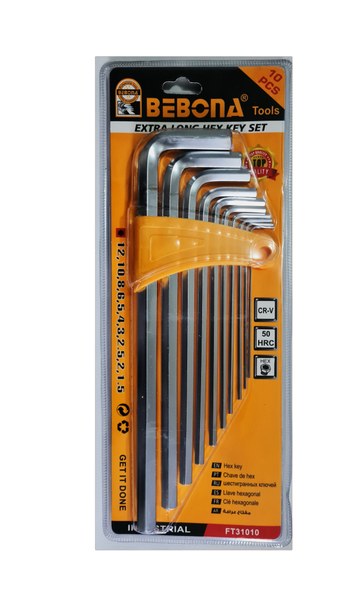 Bebona 10 Piece Extra - Long Hex Key Set