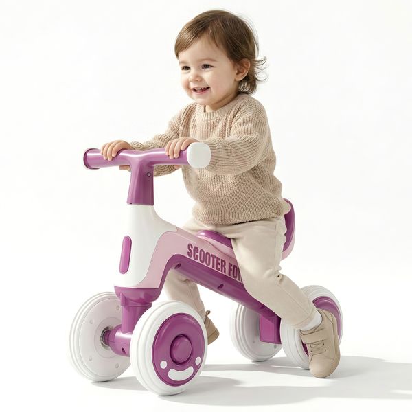 Topika Toddler Bike Balance Bike 4 Wheel Ride-On Toy, 12-36M
