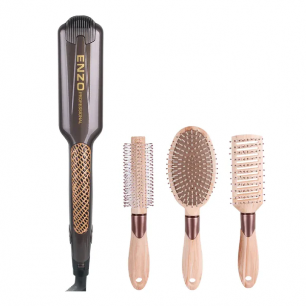Enzo Titanium Plates Ceramic Hair Straightener 4 in 1