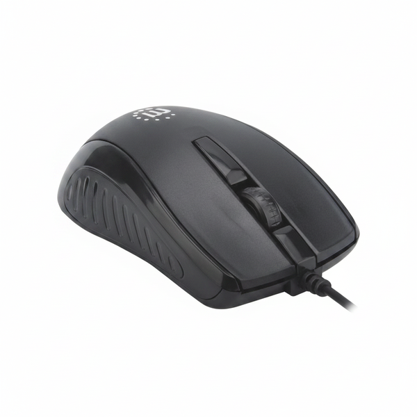 Manhattan Wired Optical Mouse - Slim, Ergonomic Design with USB Connection
