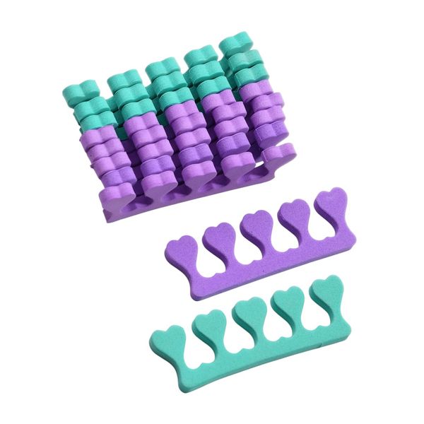 10-Piece Soft Foam Toe Separators - Multicolor