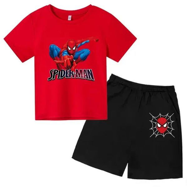 Spider Man Cartoon Character Boys Set-Red And Black