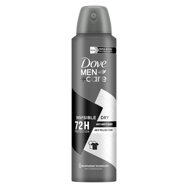 Dove Men+Care Invisible Dry Antiperspirant Deodorant Body Spray 6x150ml