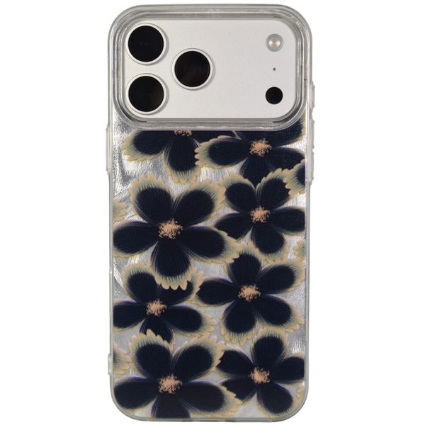 Black And Clear Floral Print Phone Case Compatible With IPhone