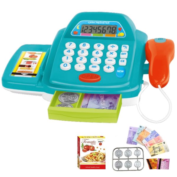 Cash Register - Pretend Play - Toys for Toddlers - Play Food Game - 16 Piece