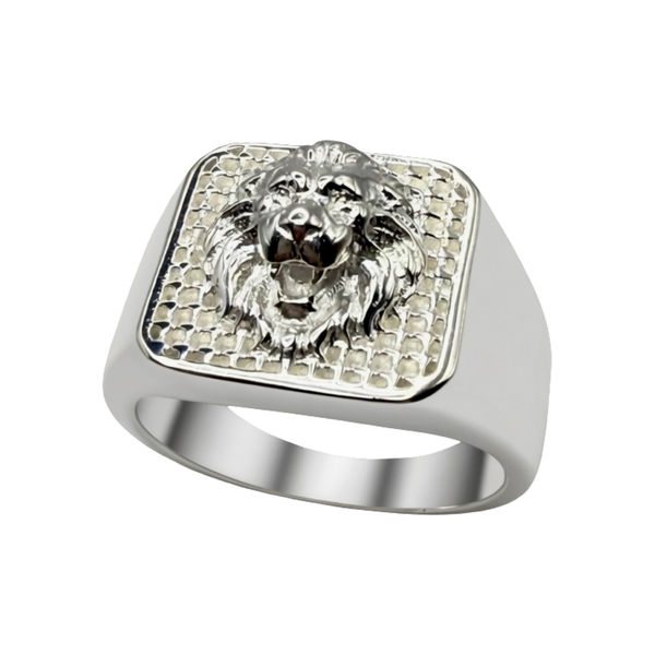 Majestic Lion Signet Ring Sterling Silver 925