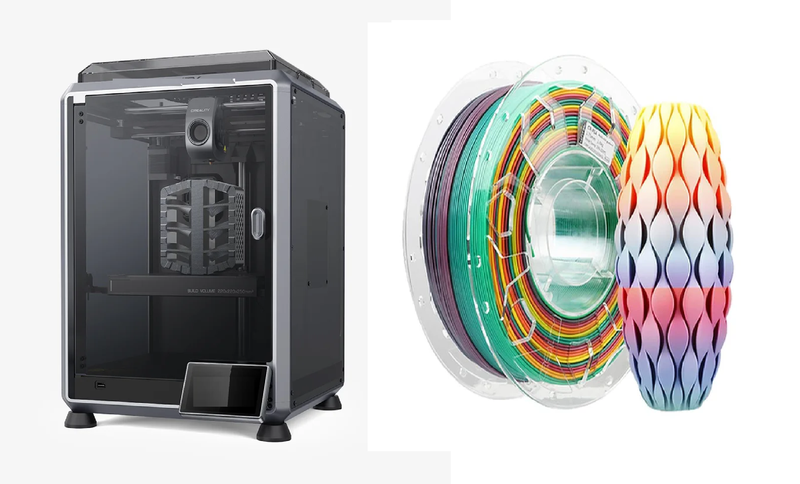 Cyber Shack CS03K1C Hyperspeed 3D Printer with AI Camera + Rainbow Filament