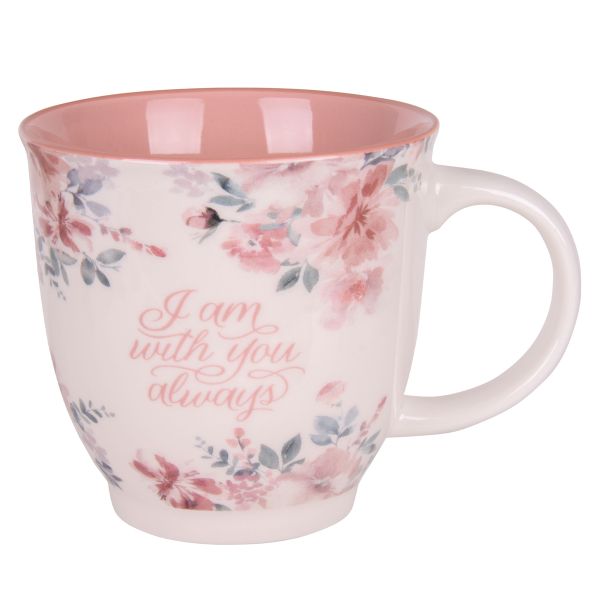 Mug - I Am with You Always, Pink Interior