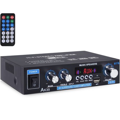 200W Stereo Audio Amplifier Bluetooth 5.0, 2.0 Channel Mini Amplifier Image