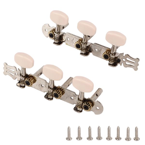 2Pcs Cream - Colored Acoustic Guitar Tuning Pegs