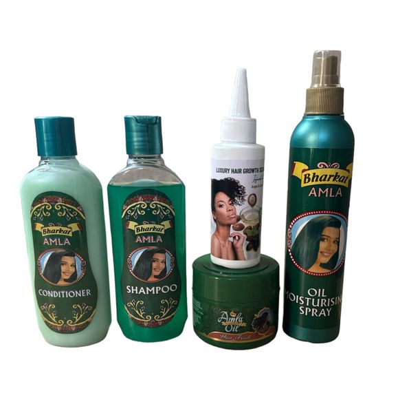 Amla Oil Hair Growth Kit - Shampoo, Conditioner, Spray, Hairfood with Oil