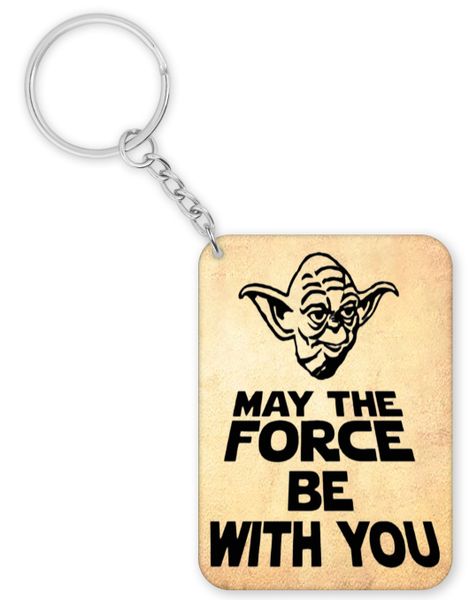 May The Force Be With You Star Wars Birthday Christmas Gift Keyring