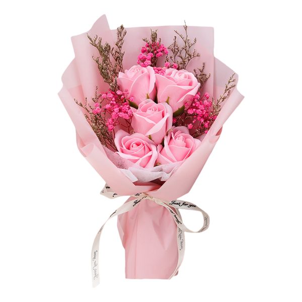 Preserved roses and baby's breath flowers, Valentine's Day gift.