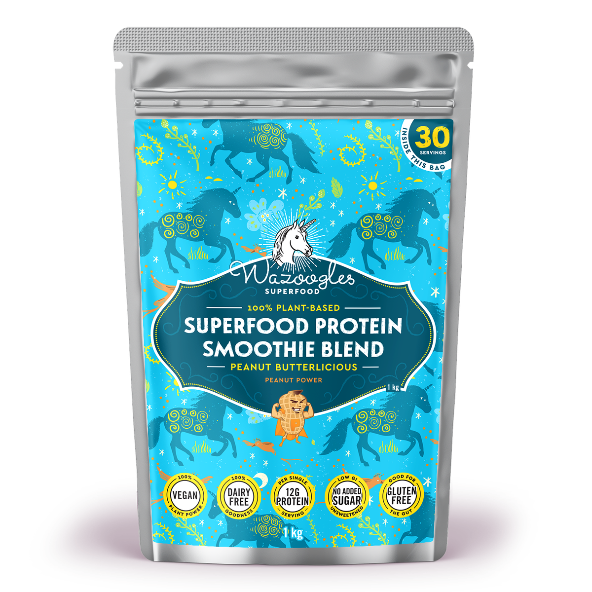 Wazoogles Superfood Protein Blend Peanut Butterlicious - Large | Shop ...