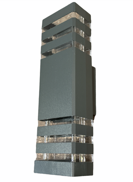 Outdoor Up Down Square Wall Lamp Grey - FS5408/2