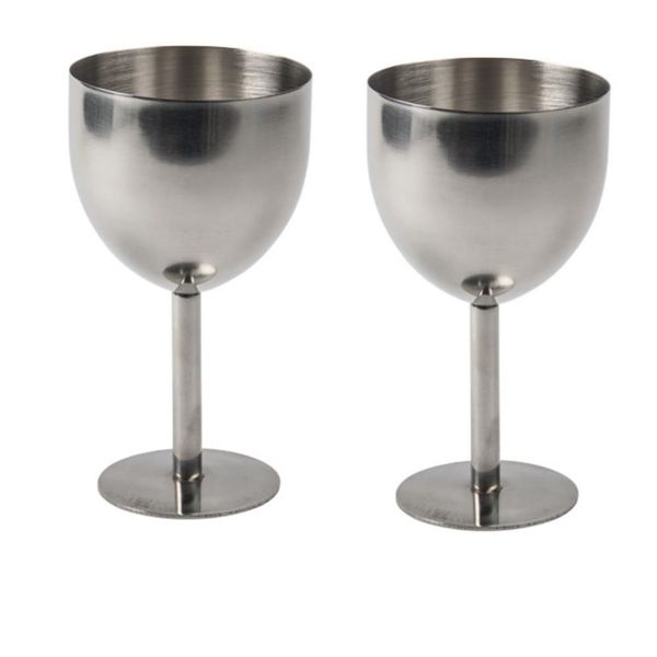 Stainless Steel Wine Glass (260ml) - Pack of 2