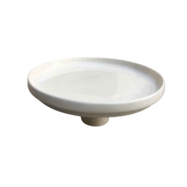 White Round Ceramic Cake Stand