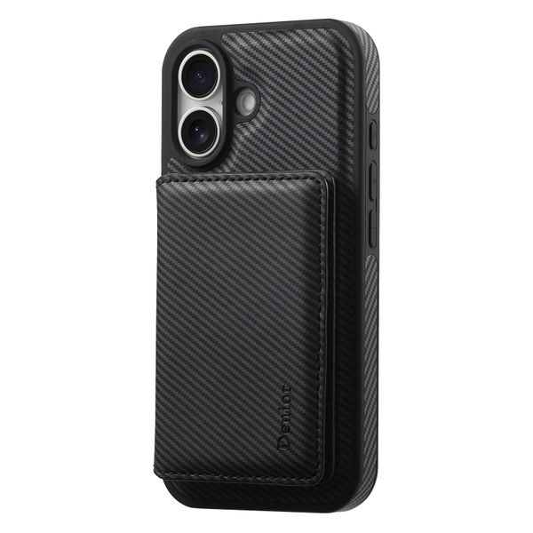 Carbon Fiber Magnetic Bracket Phone Case Compatible with iPhone 16 Pro Max