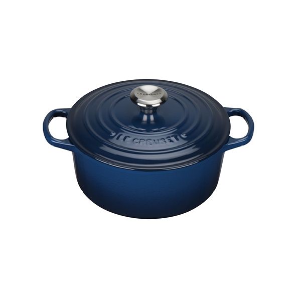 Le Creuset Signature Round Cast Iron Casserole - 20cm - Ink | Buy ...