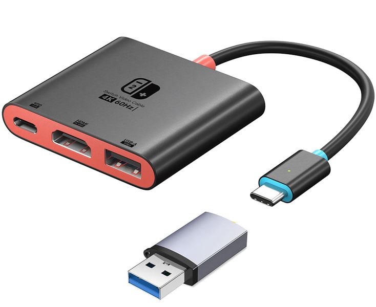 Switch 2 Dock TV Mode Cable USB C to HDMI Cable Adapter with 4K@60Hz HDMI