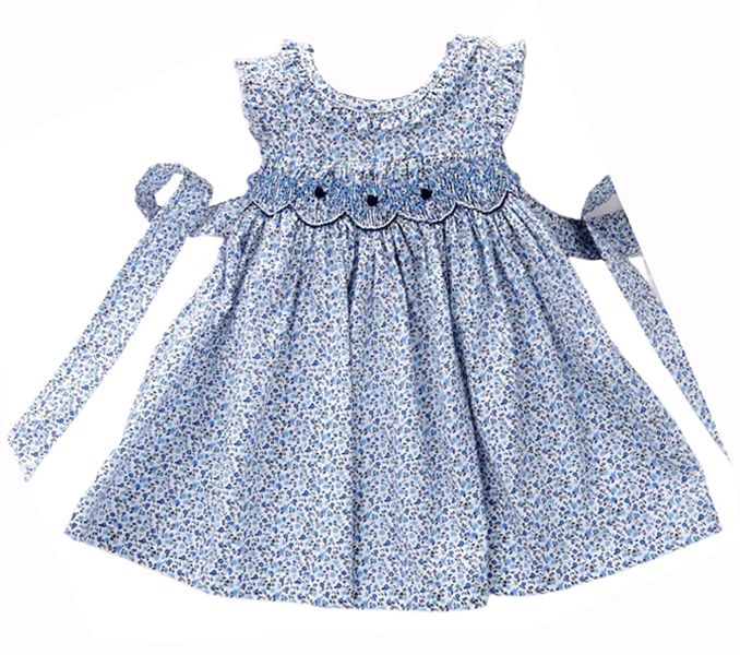 Pink Flower Smocked Dress
