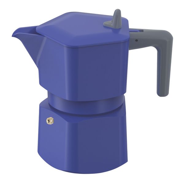 Pezzetti Penta Express 6 Cup Stove Top Coffee Maker - Blue
