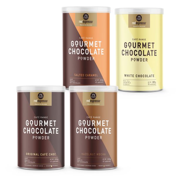 red espresso - Complete Gourmet Hot Chocolate Bundle 4 x 350g Tins