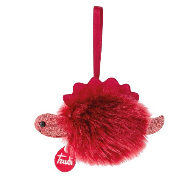 Trudi Pompom Bag Charm Keyring Dinosaur - 10cm