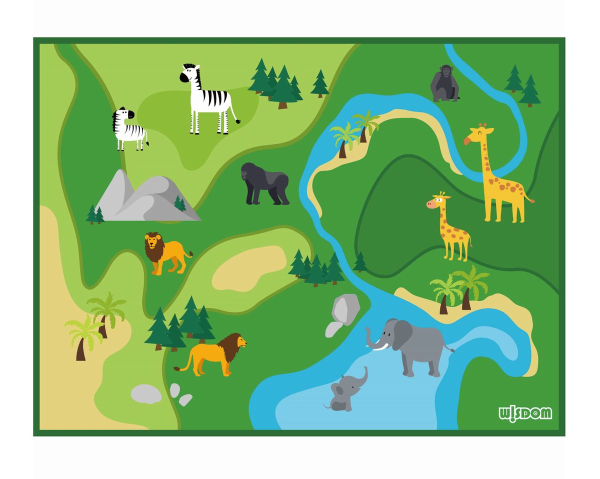 South Africa Wildlife Pride Round Carpet Big Five Animals TS04 main image 1