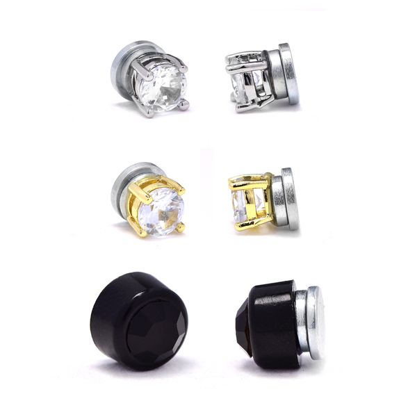 Lily &amp; Rose Magnetic 3 Pairs Cubic Zirconia Stud 4mm &amp; 5.5mm Earrings