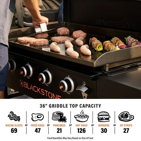 BLACKSTONE 36 Inch Flat Top Gas Griddle 4 Burner Station With Hard Cover Shop Today. Get it Tomorrow takealot