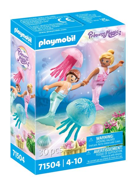 Playmobil Princess Magic - Mermaid Children with Jellyfish Set - 30 Pieces