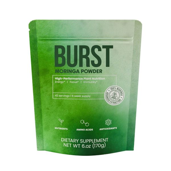 BURST CellBurst 100% Moringa Powder Organic (6-Week Supply)